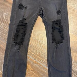 Cello KENZIE HIGH RISE DISTRESSED MOM SKINNY WITH FRAYED HEM 7/27